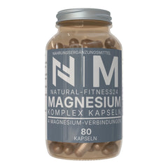 Magnesium Komplex Kapseln aus Citrat , Bisglycinat, Malat, Taurat , vegan ohne Oxid von Natural-Fitness24