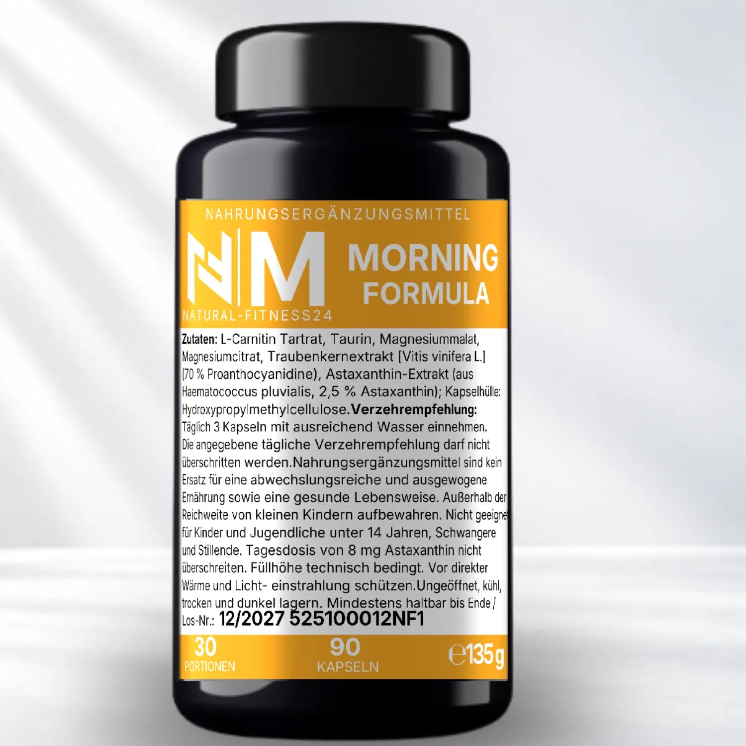 NF24 Morning Formula – L-Carnitin, Taurin, Magnesium, OPC & Astaxanthin Kapseln