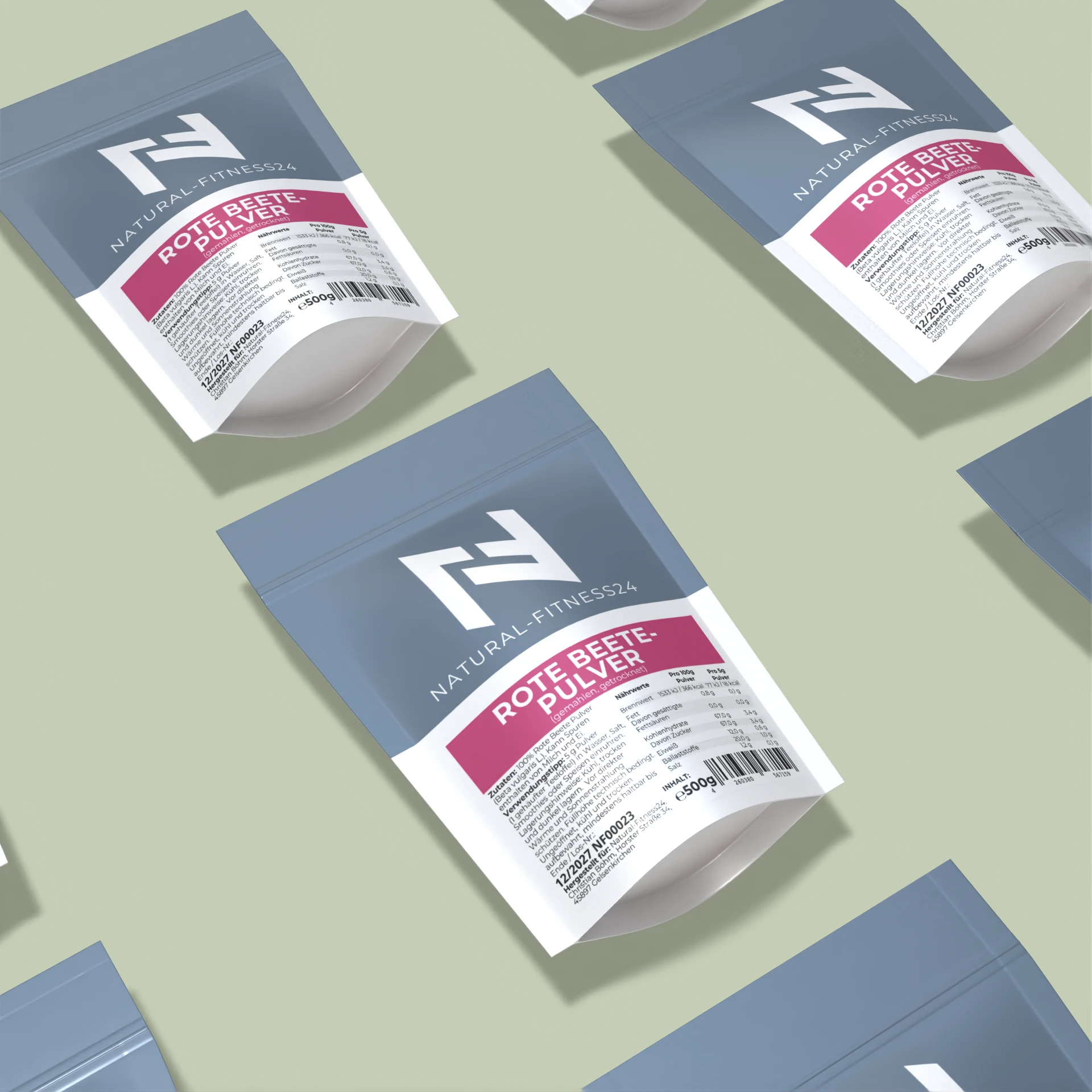 Natural-Fitness24-Rote-Beete-Pulver -500g-neutral-ohne-Zusatzstoffe