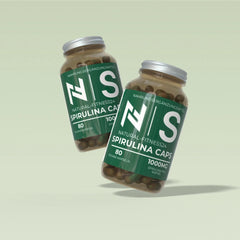 NF24 Spirulina Kapseln in der Glasdose mit Metalldeckel