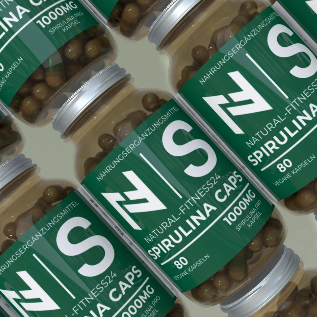 NF24 Spirulina Kapseln ohne Zusatzstoffe - nur Kapselhülle plus Rohstoff