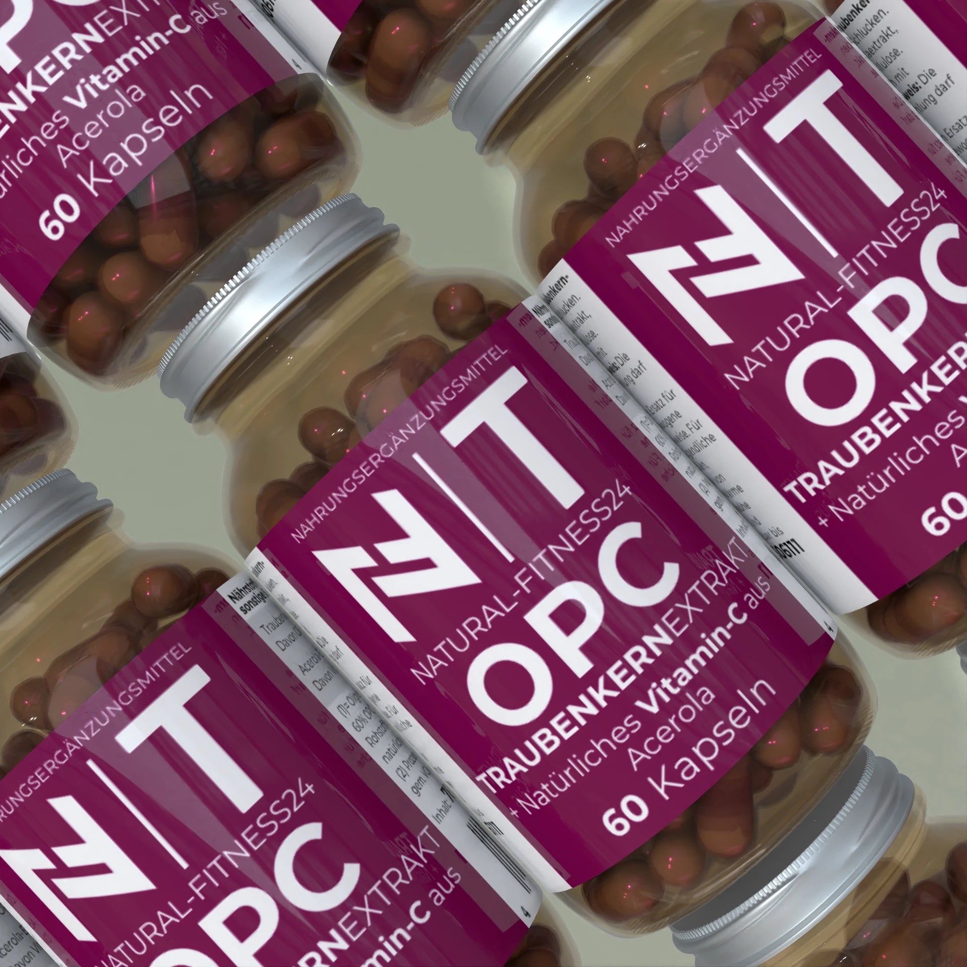 Natural-Fitness24 Traubenkernextrakt-Acerola-Extrakt Kapseln 60 Stück