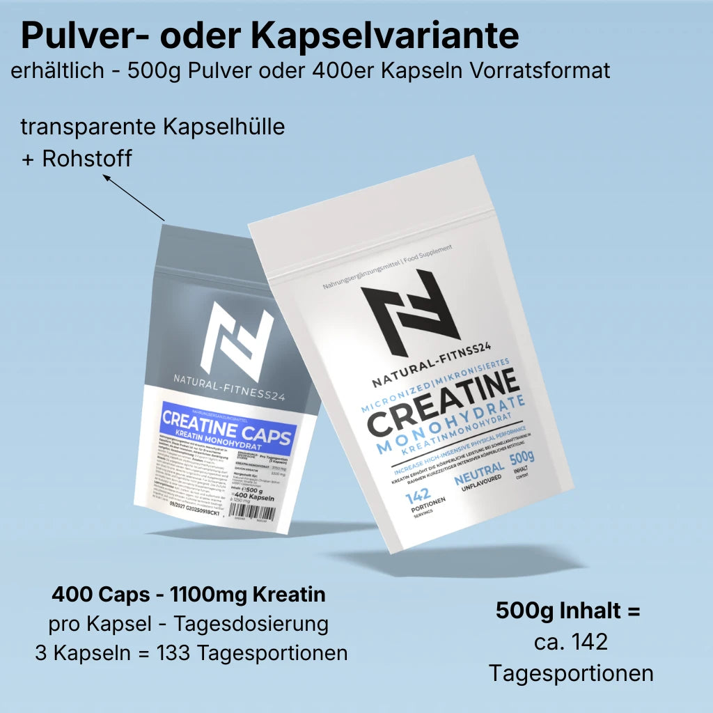 Creatin Monohydrat Pulver 200Mesh 500g Beutel