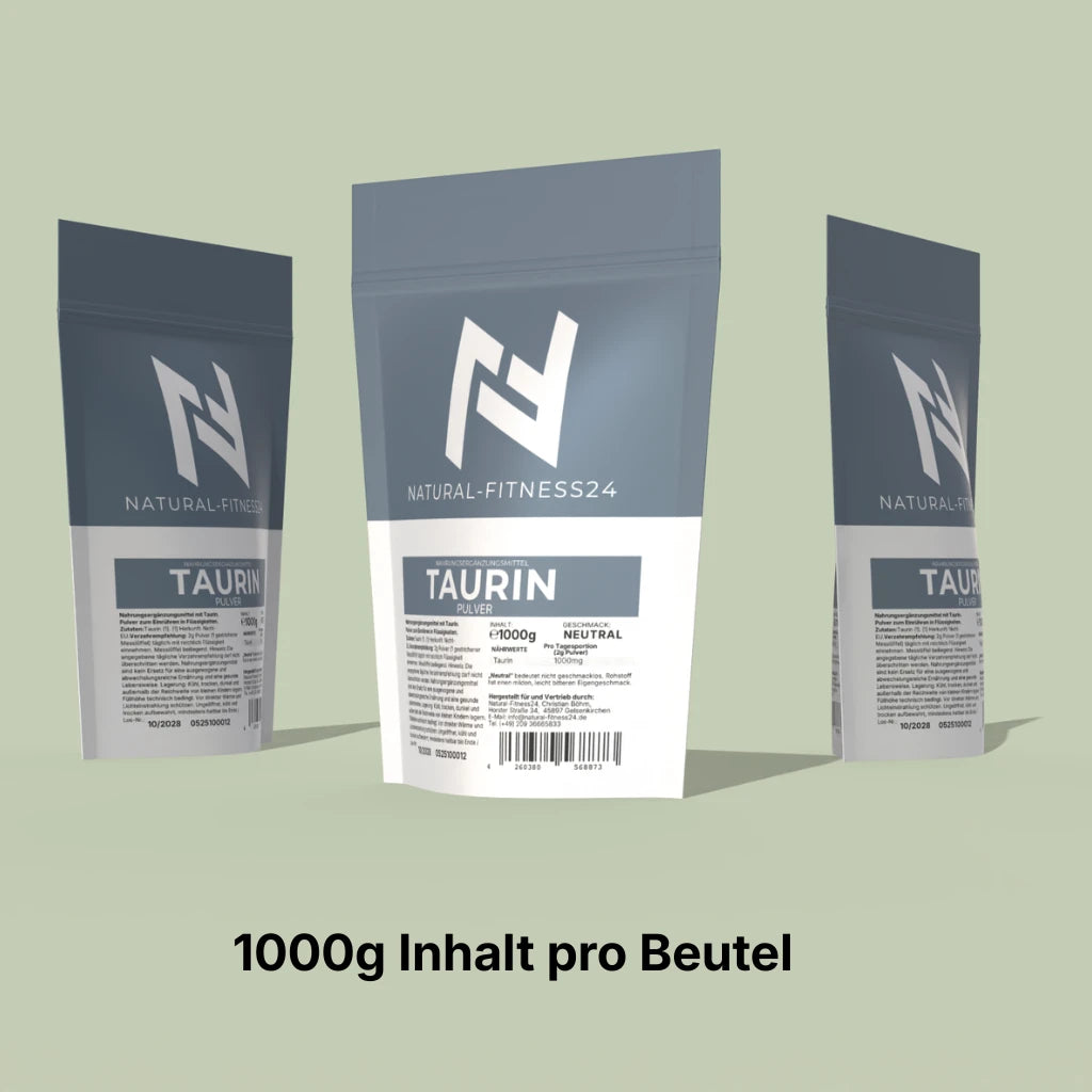 100% Taurin Pulver  1000g von Natural-Fitness24