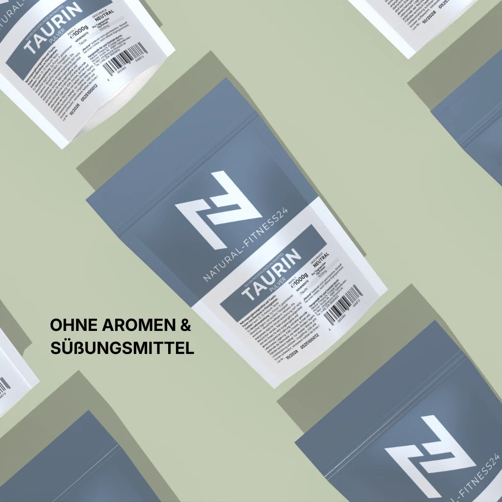 100% Taurin Pulver  1Kg ohne Aromen und Süßungsmittel von Natural-Fitness24