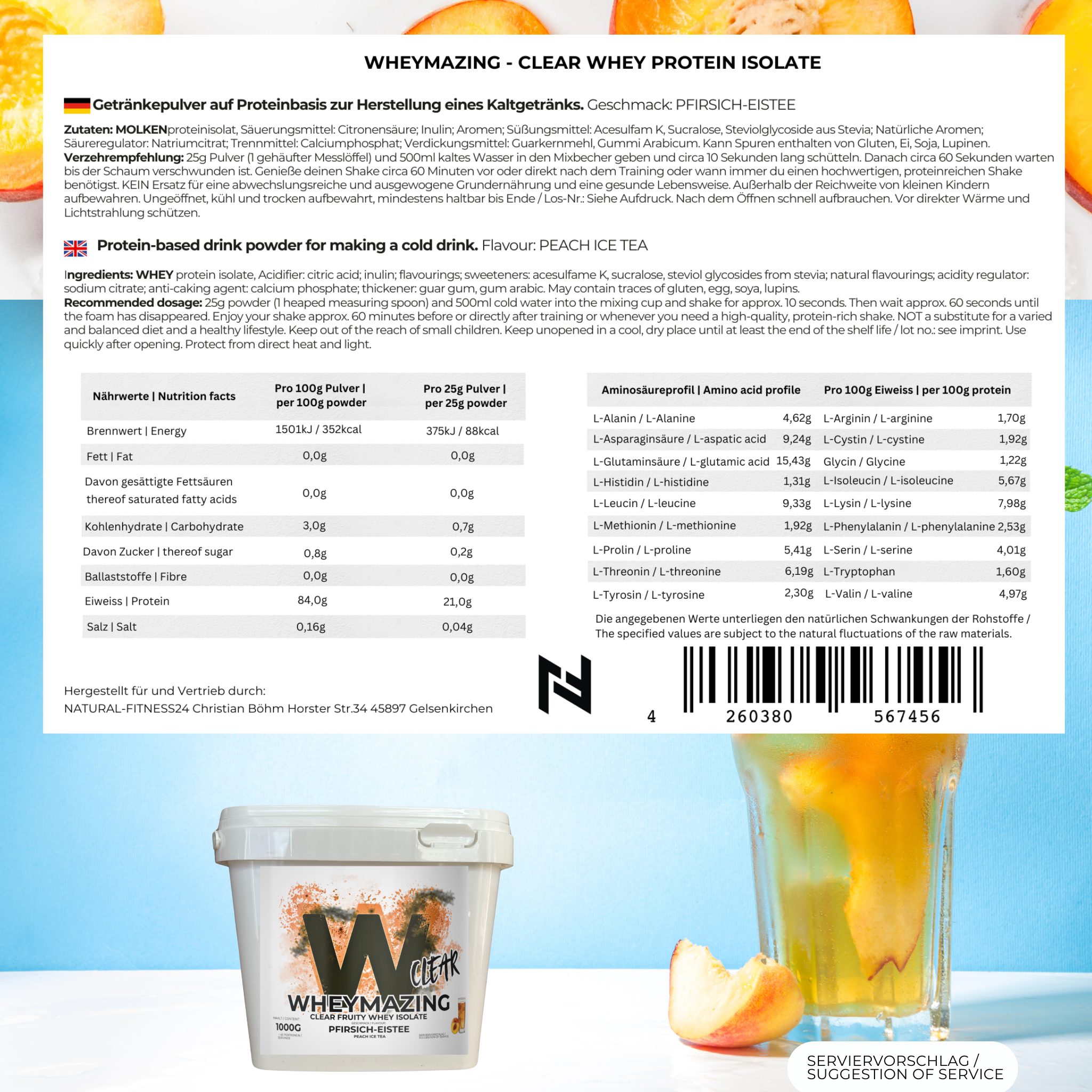 Wheymazing - Clear Fruity Whey Isolat 1Kg