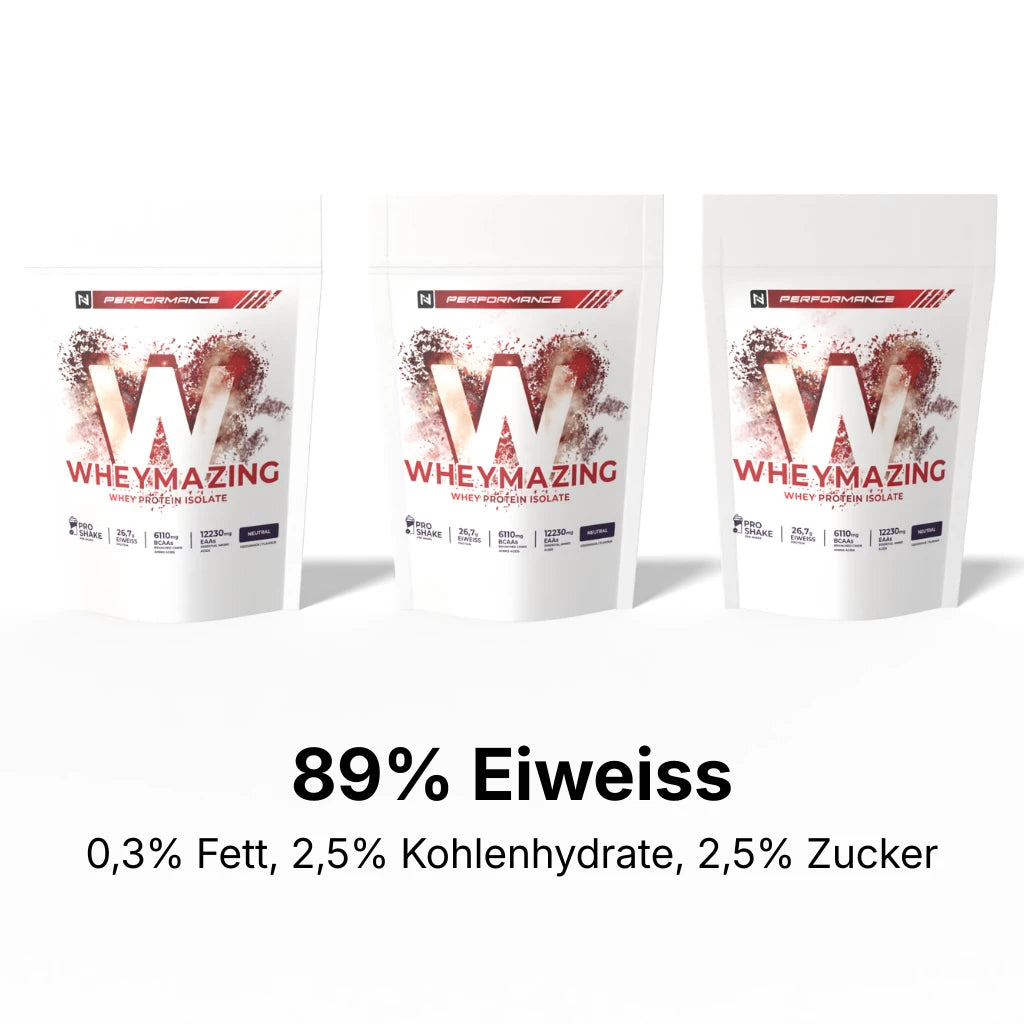 Makronährstoffe vom Whey Protein Isolate neutral ohne unnötige Zusatzstoffe 1kg Wheymazing von Natural-Fitness24