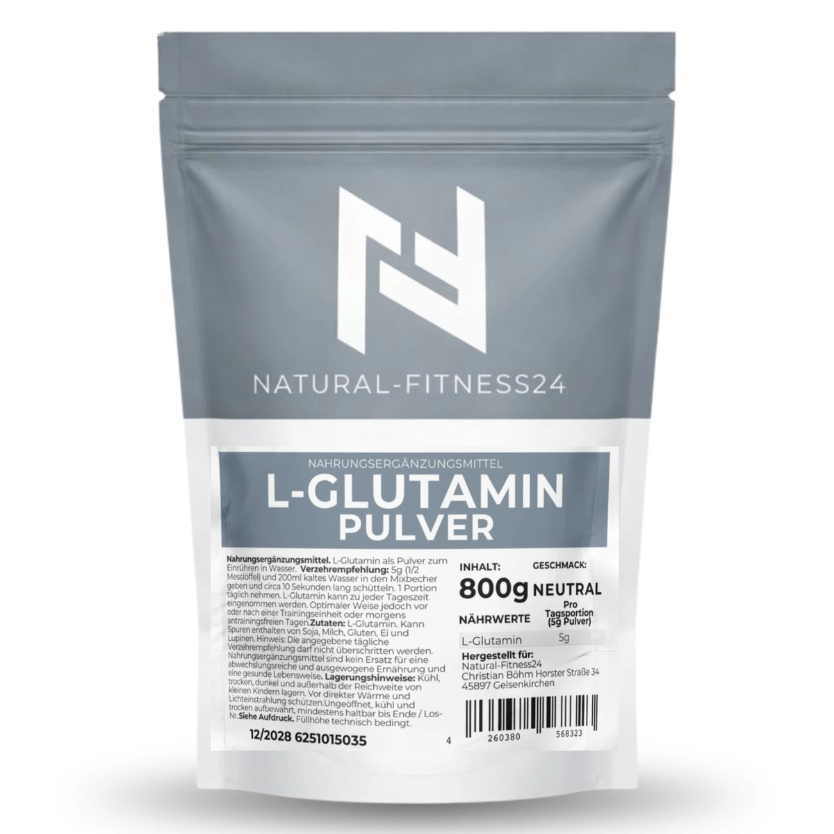 l-glutamin pulver neutral