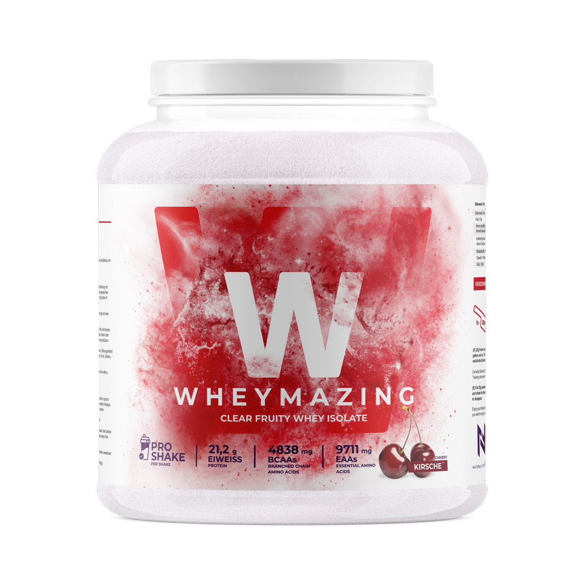 Wheymazing-Clear-Fruity-Whey-Isolate-Kirsche-Packshot-FRONT
