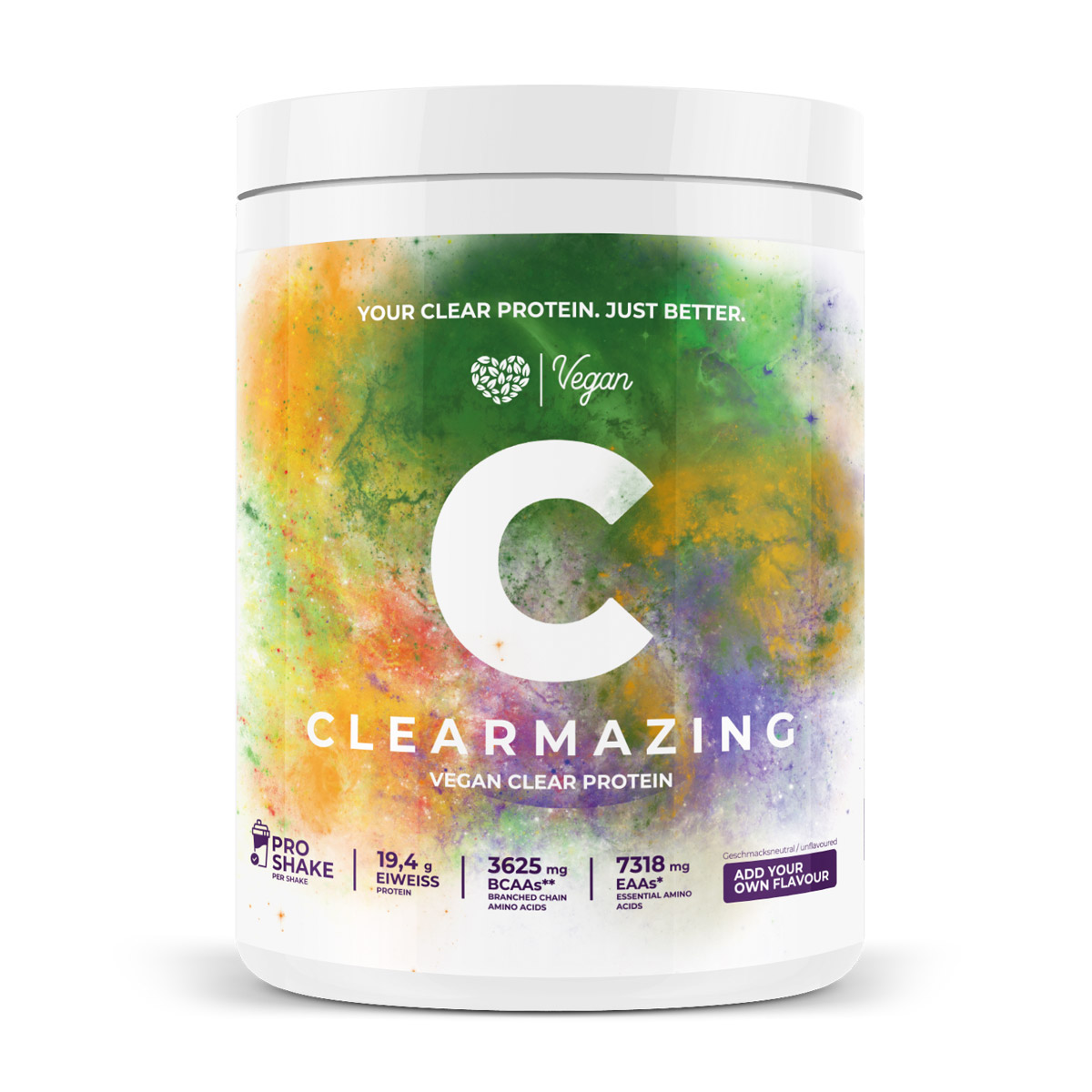 CLEARMAZING-CLEAR-VEGAN-PROTEIN-ISOLAT-Packshot-FRONT