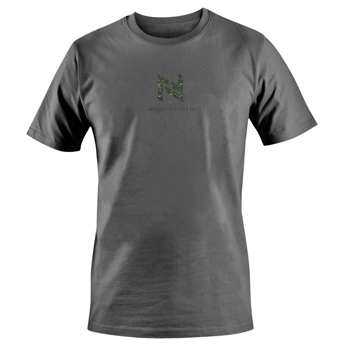 Sport-Fitness-Shirt-grey-front-Camo-Logo